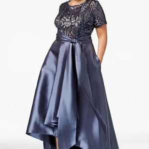 HIGH LOW FORMAL BLUE DRESS